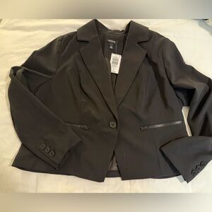 Torrid Black crepe Crop Blazer Jacket